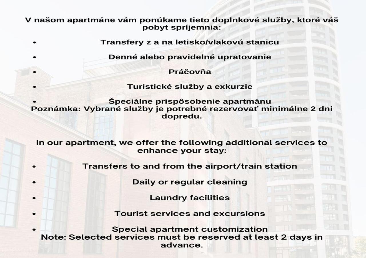 Skau Coral Residence In Sky Park 22 Floor 1Tower Panoramic View Free Parking Братислава Экстерьер фото